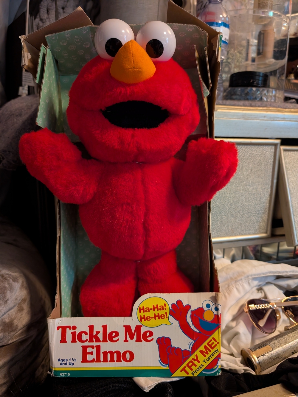 Sesame Street Elmo Plush Toy - Red, Orange, White, Black